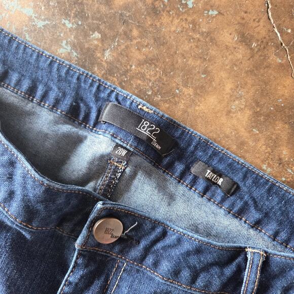 1822 Denim Embellished Jeans Plus Size 20W Taylor Fit Patchwork Embroidered - Picture 5 of 11